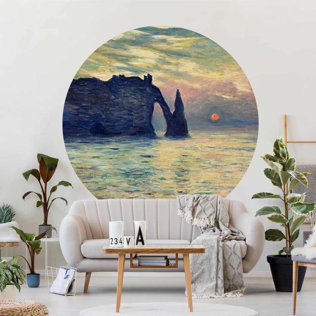 Wallpapers Claude Monet - The Cliff, Étretat, Sunset