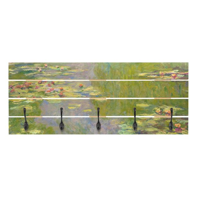 Wooden coat rack - Claude Monet - Green Waterlilies