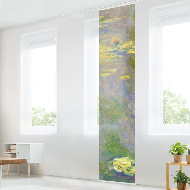 Sliding panel curtains set - Claude Monet - Green Waterlilies