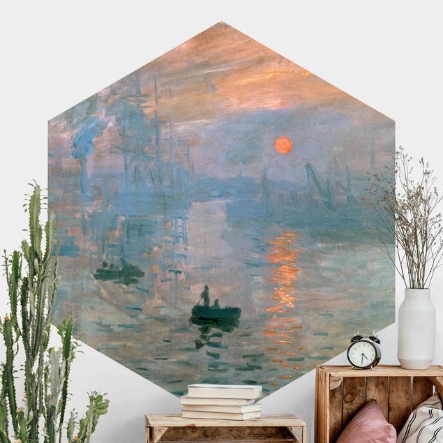 Self-adhesive hexagonal wall mural Claude Monet - Impression