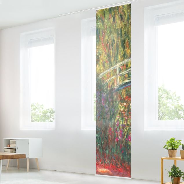 Sliding panel curtains set - Claude Monet - Japanese Bridge In The Garden Of Giverny