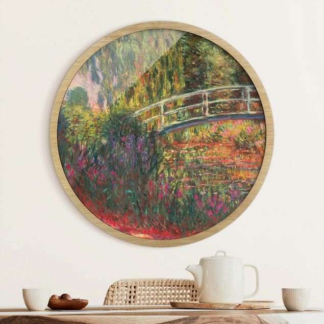 Framed prints round Claude Monet - Japanese Bridge In The Garden Of Giverny