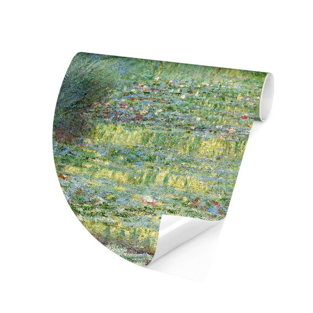 Self-adhesive round wallpaper - Claude Monet - Japanese Bridge