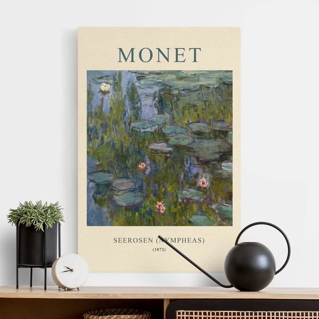 Natural canvas print - Claude Monet - Waterlilies (Nymphaeas) - Museum Edition - Portrait format 2:3