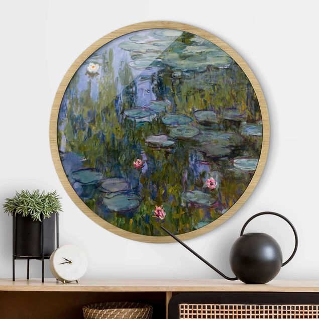 Framed prints round Claude Monet - Water Lilies (Nympheas)