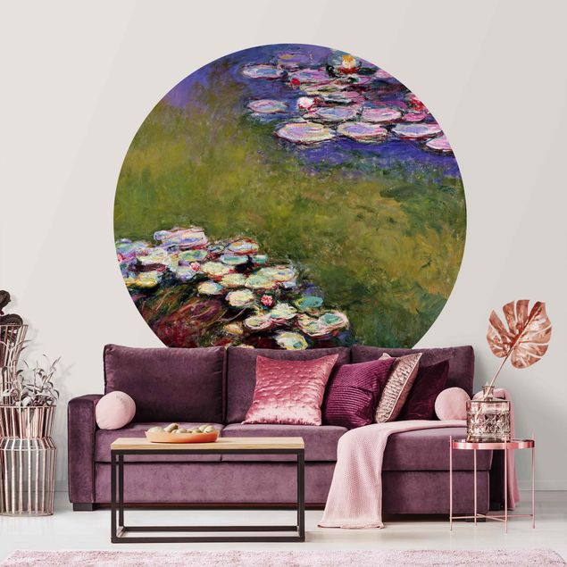Self-adhesive round wallpaper - Claude Monet - Water Lilies