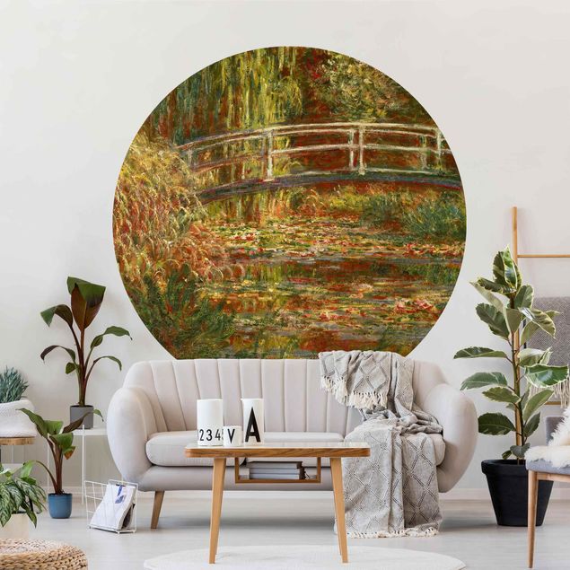 Wallpapers Claude Monet - Waterlily Pond And Japanese Bridge (Harmony In Pink)