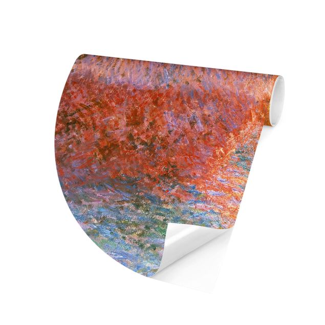 Self-adhesive round wallpaper - Claude Monet - Haystack In Sunlight