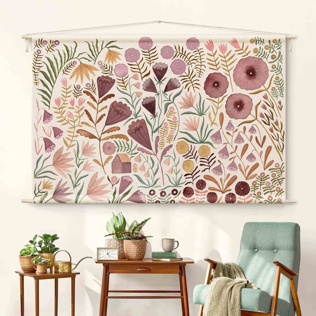 modern tapestry wall hanging Claudia Voglhuber - Sea Of Flowers