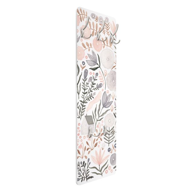 Coat rack modern - Claudia Voglhuber - Sea of Flowers Pink