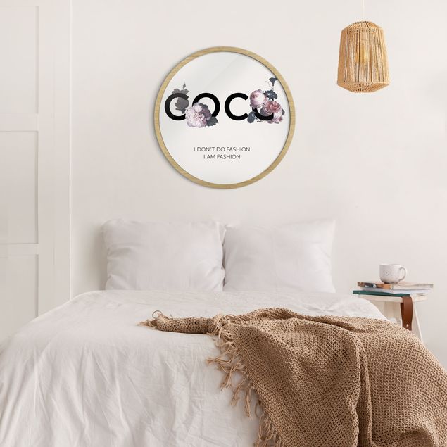 Circular framed print - COCO - I don´t do fashion Rosen