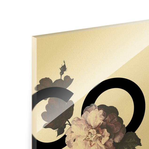 Glass print - COCO - I dont´t do fashion Roses - Square