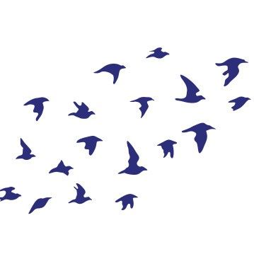 Wall art stickers No.61 Flock Of Birds