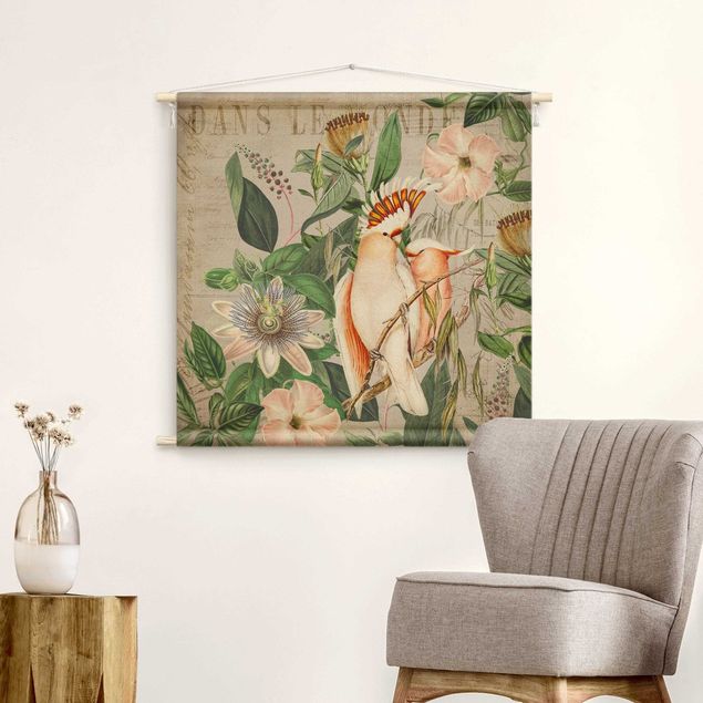tapestry wall hanging Colonial Style Collage - Galah