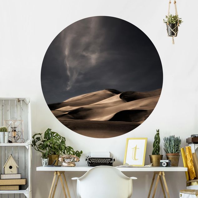 Self-adhesive round wallpaper - Colorado Dunes