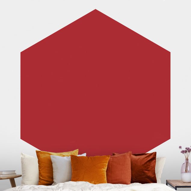Hexagonal wallpapers Colour Carmin