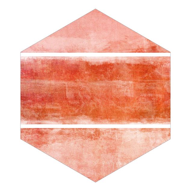 Self-adhesive hexagonal pattern wallpaper - Colour Harmony Red