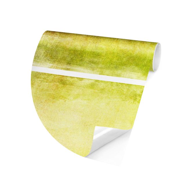 Self-adhesive round wallpaper - Colour Harmony Yellow