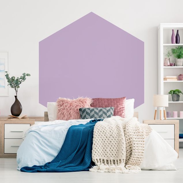 Self-adhesive hexagonal pattern wallpaper - Colour Lavender