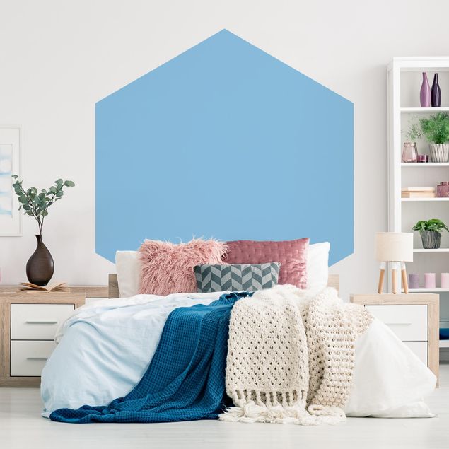 Self-adhesive hexagonal pattern wallpaper - Colour Light Blue