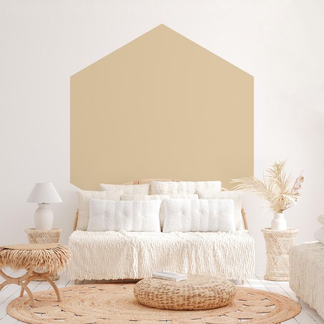 Self-adhesive hexagonal pattern wallpaper - Colour Light Brown