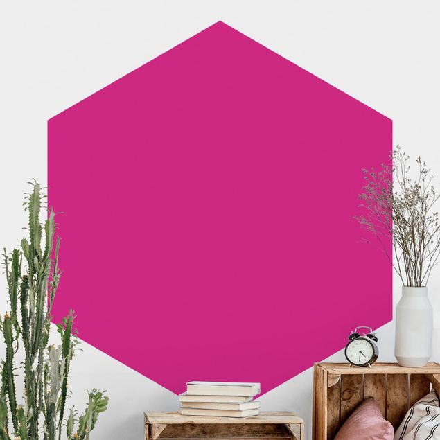 Hexagonal wall mural Colour Pink