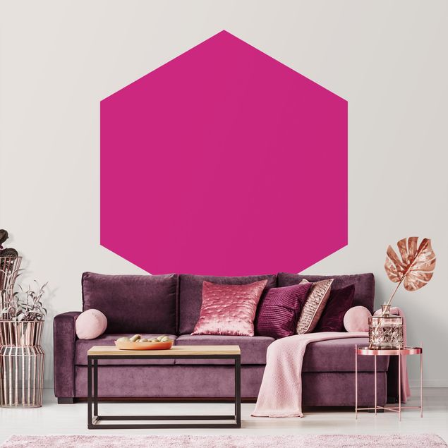 Self-adhesive hexagonal pattern wallpaper - Colour Pink