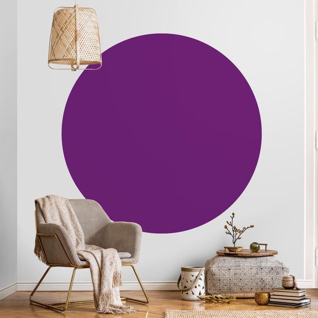 Self-adhesive round wallpaper kids - Colour Purple