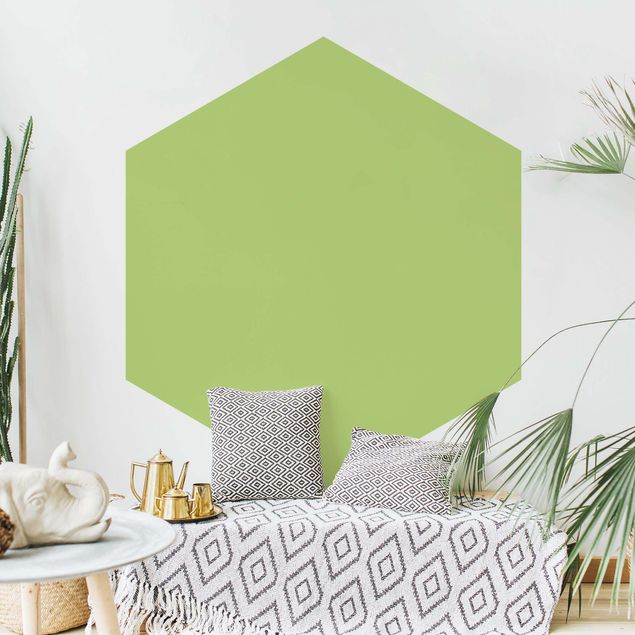 Self-adhesive hexagonal pattern wallpaper - Colour Spring Green