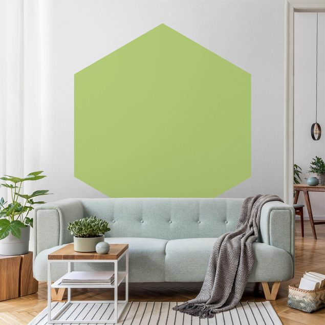 Self-adhesive hexagonal pattern wallpaper - Colour Spring Green
