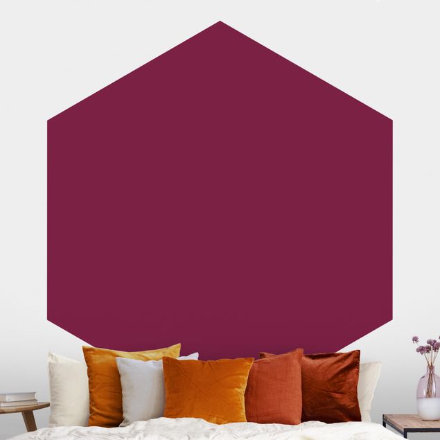 Self-adhesive hexagonal wall mural Colour Wine Red