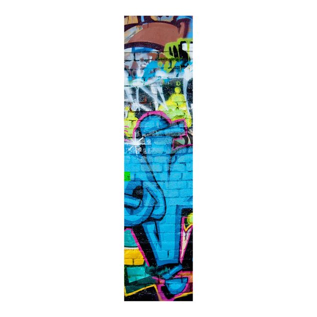 Sliding panel curtains set - Colours of Graffiti