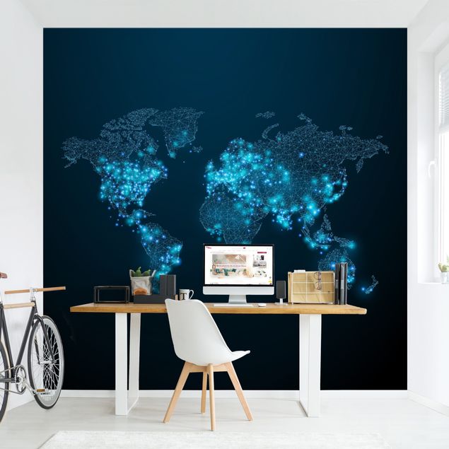 Wallpapers Connected World World Map