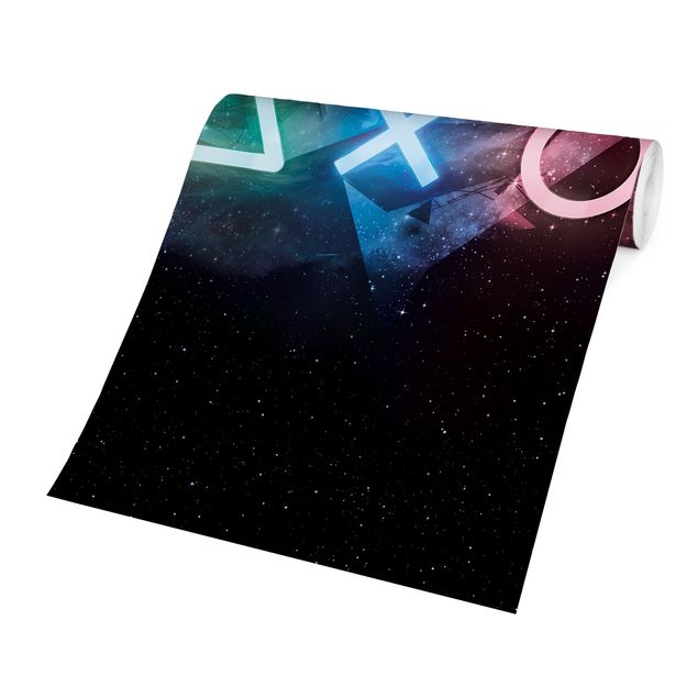 Wallpaper - Controller symbols in a distant galaxy