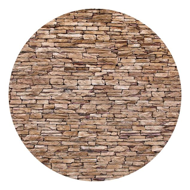 Self-adhesive round wallpaper - Crete Stonewall