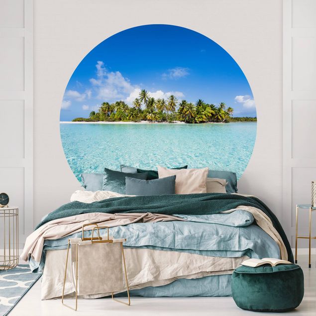 Self-adhesive round wallpaper - Crystal Clear Water