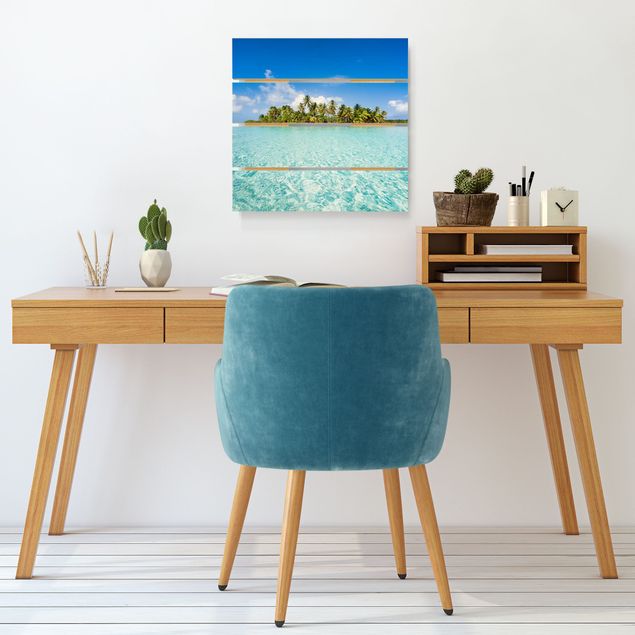 Print on wood - Crystal Clear Water