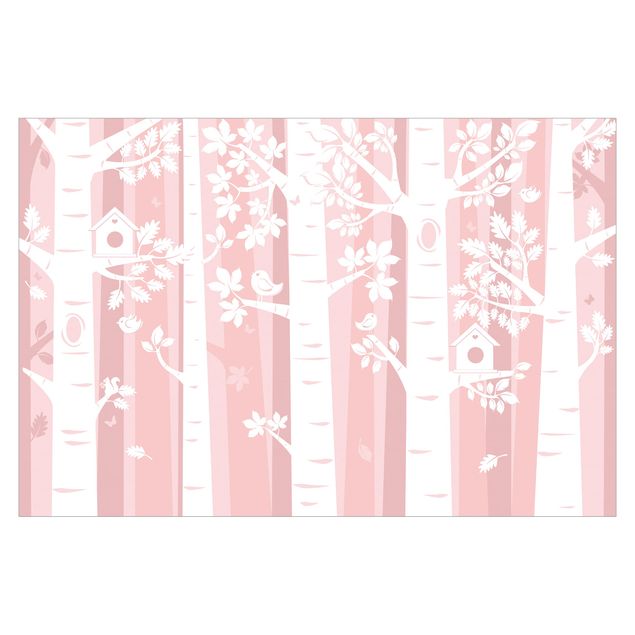 Wallpaper - Trees In The Forest Pink