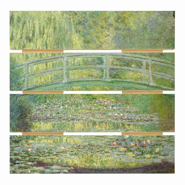 Print on wood - Claude Monet - Japanese Bridge