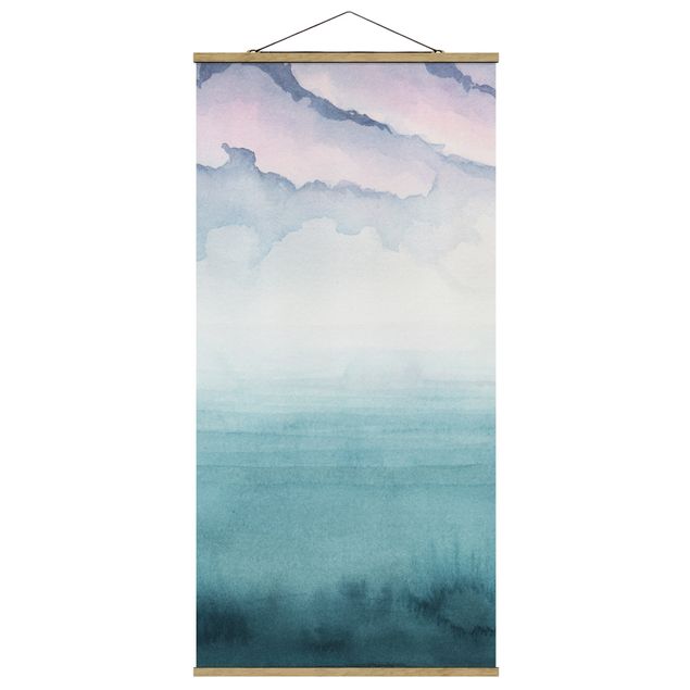 Fabric print with poster hangers - Dusk On The Bay I