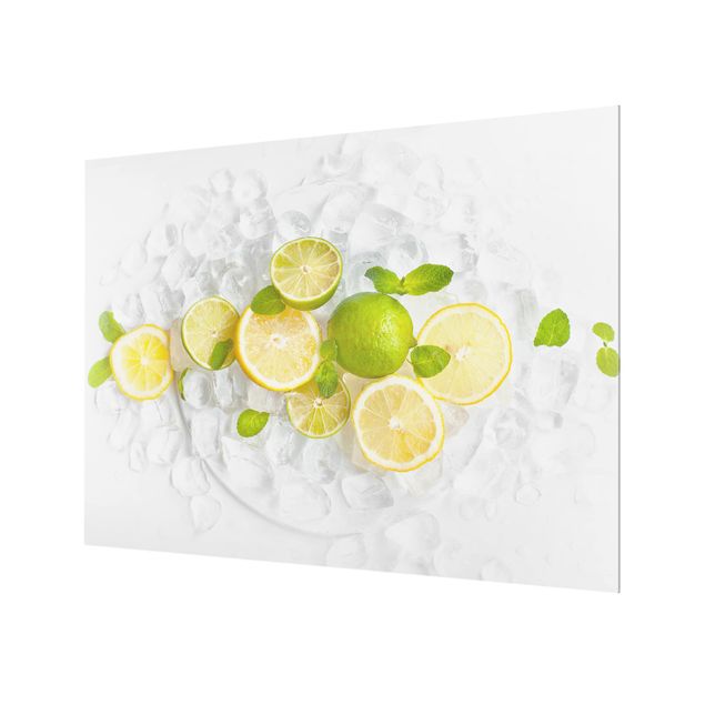 Glass Splashback - Citrus Fruits On Ice - Landscape 3:4