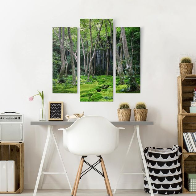 Print on canvas 3 parts - Growing Trees
