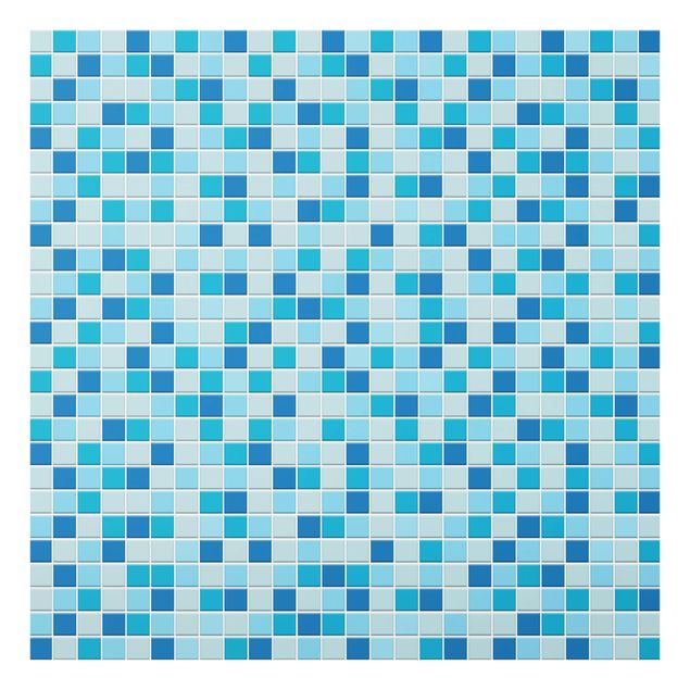 Glass Splashback - Mosaic Tiles Meeresrauschen - Square 1:1