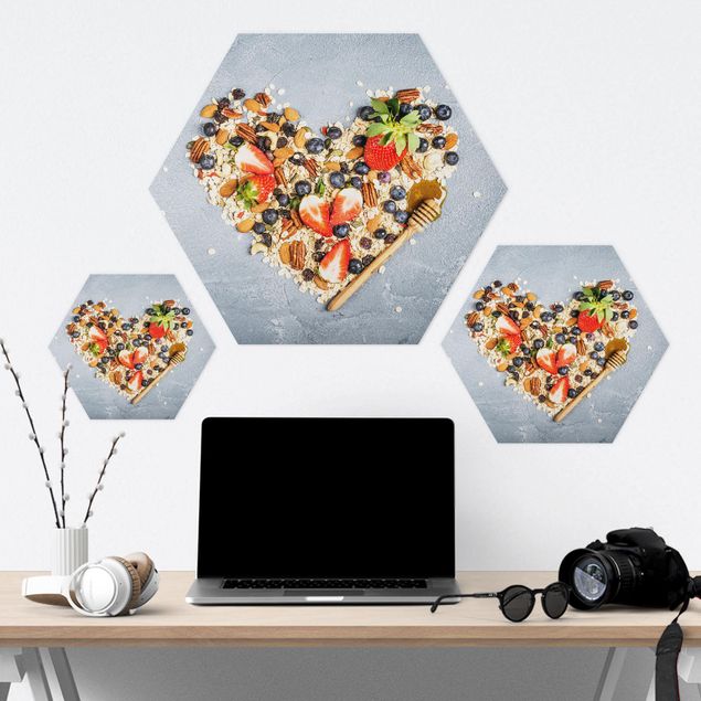 Alu-Dibond hexagon - Heart Of Cereals