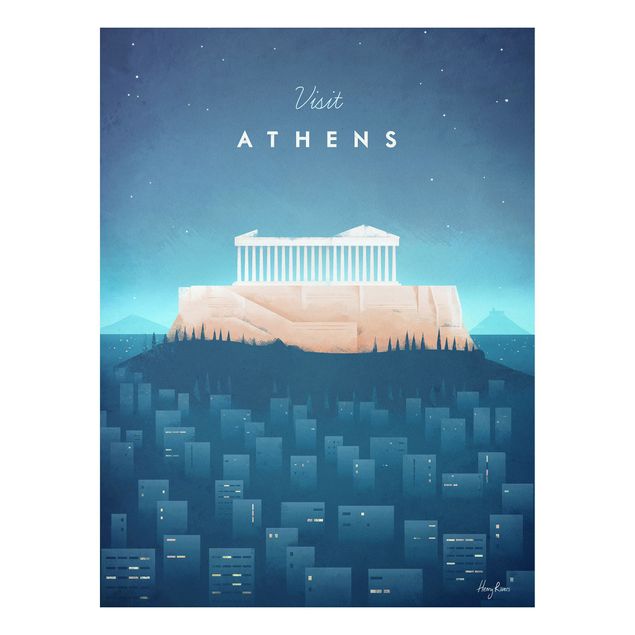 Print on forex - Travel Poster - Athens