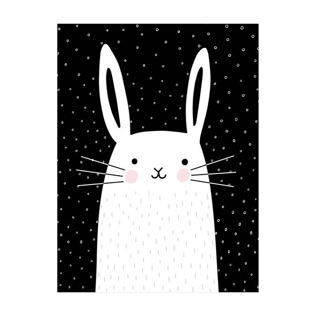Charcoal rug Zoo With Patterns - Rabbit