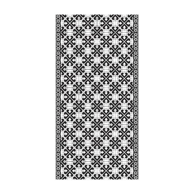 Modern rugs Geometrical Tile Mix Hearts Black