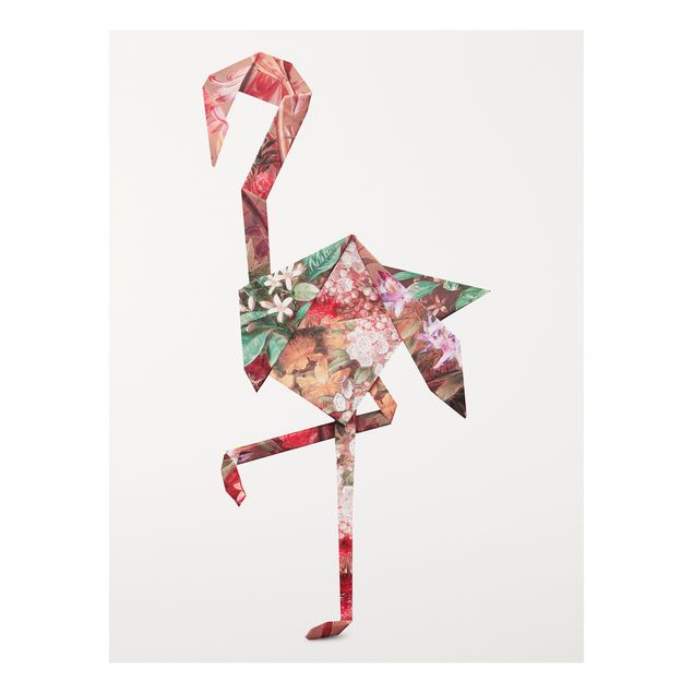 Print on forex - Origami Flamingo