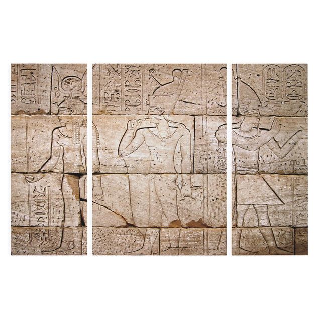 Print on canvas 3 parts - Egypt Relief