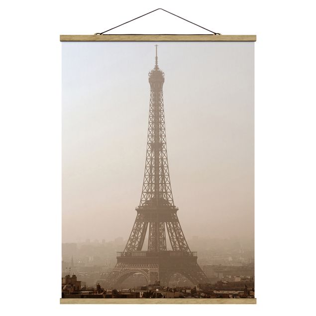 Fabric print with poster hangers - Tour Eiffel